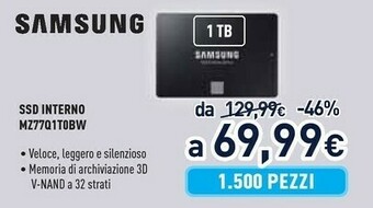 Unieuro Hard disk ssd offerta