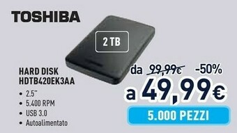 Unieuro Hard disk offerta