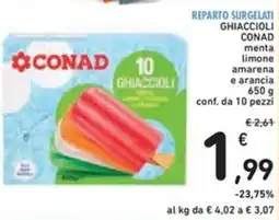 Spazio Conad Ghiaccioli CONAD menta limone amarena e arancia offerta