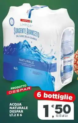 Eurospar Acqua naturale DESPAR offerta