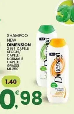 Eurospar Shampoo new dimension 2 in 1 capelli secchi/ capelli normali/ capelli grassi offerta