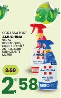 Eurospar Sgrassatore amuchina senza risciacquo/ disinfettante/ anticalcare igienizzante offerta