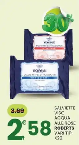 Eurospar Salviette viso acqua alle rose roberts offerta
