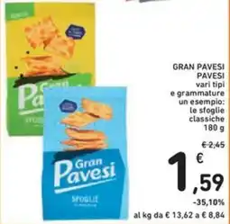 Spazio Conad GRAN PAVESI PAVESI vari tipi offerta