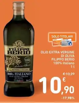 Spazio Conad Olio extra vergine di oliva filippo berio 100% italiano offerta