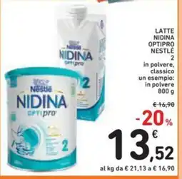 Spazio Conad Latte nidina optipro NESTLÉ offerta