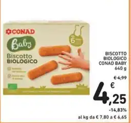 Spazio Conad Biscotto biologico Conad Baby offerta