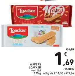 Spazio Conad WAFERS LOACKER vari tipi offerta