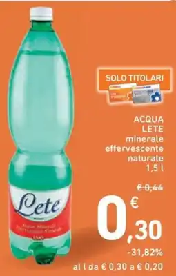 Spazio Conad ACQUA LETE minerale offerta