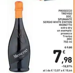 Spazio Conad Prosecco treviso doc, spumante SERGIO WHITE EDITION offerta