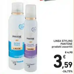 Spazio Conad Linea styling PANTENE prodotti assortiti offerta