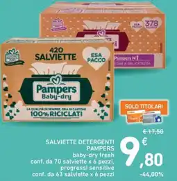 Spazio Conad Salviette detergenti PAMPERS offerta