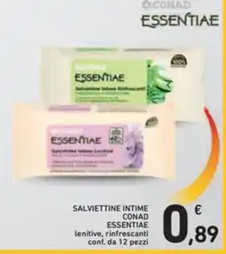 Spazio Conad Salviettine intime CONAD ESSENTIAE offerta