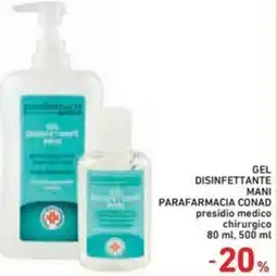 Spazio Conad Gel disinfettante mani PARAFARMACIA CONAD presidio medico chirurgico offerta