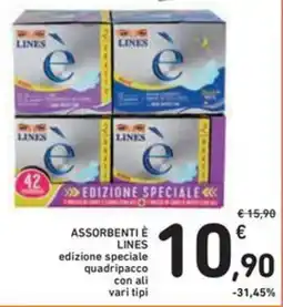 Spazio Conad ASSORBENTI È LINES offerta