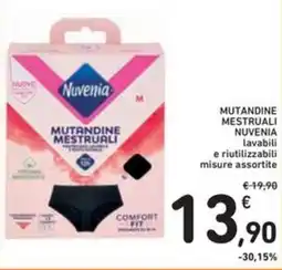 Spazio Conad Mutandine mestruali NUVENIA Lavabili offerta