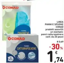 Spazio Conad Linea panni e spugne CONAD offerta