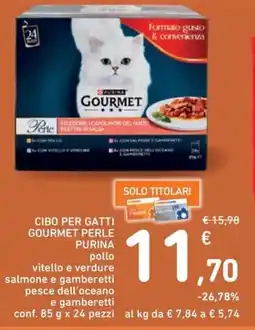 Spazio Conad Cibo per gatti gourmet perle PURINA offerta