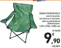 Spazio Conad Sedia pieghevole offerta