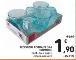 Spazio Conad Bicchieri acqua flora BORMIOLI offerta