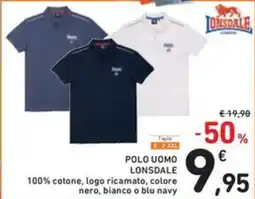 Spazio Conad Polo uomo LONSDALE offerta