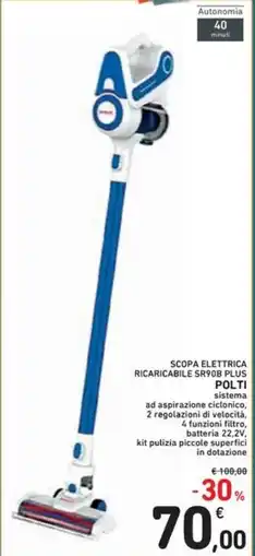 Spazio Conad Scopa elettrica ricaricabile sr90b plus POLTI offerta
