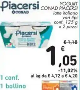 Spazio Conad Yogurt CONAD PIACERSI offerta