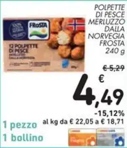 Spazio Conad Polpette di pesce merluzzo dalla norvegia FROSTA offerta