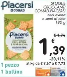Spazio Conad Sfoglie croccanti conad PIACERSI offerta