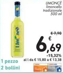 Spazio Conad Limonce limoncello tradizionale offerta