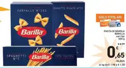 Spazio Conad Pasta di semola BARILLA vari tipi offerta
