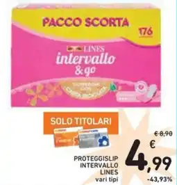 Spazio Conad Proteggislip intervallo LINES vari tipi offerta