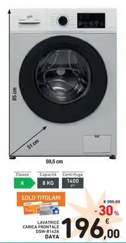 Spazio Conad Lavatrice carica frontale DSW-8142A DAYA offerta