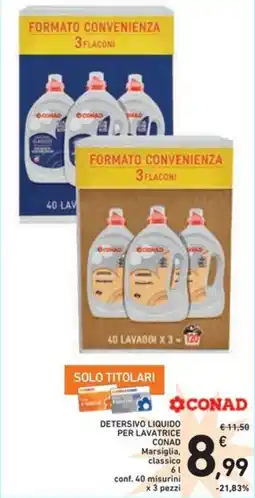 Spazio Conad Detersivo liquido per lavatrice CONAD offerta