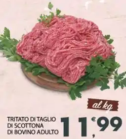 Eurospar Tritato di taglio di scottona di bovino adulto offerta