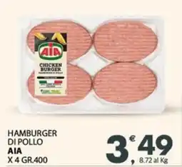 Eurospar Hamburger di pollo AIA offerta