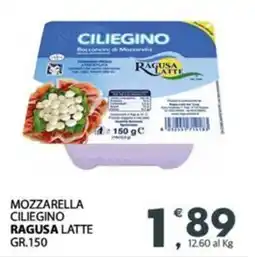 Eurospar Mozzarella ciliegino ragusa latte offerta