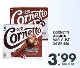 Eurospar Cornetti algida vari gusti offerta