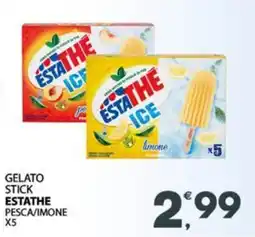 Eurospar Gelato stick estathe pesca/imone offerta