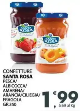 Eurospar Confetture santa rosa pesca/ albicocca/ amarena/ arancia/ciliegia/ fragola offerta