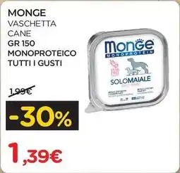 Arcaplanet Monge vaschetta cane monoproteico tutti i gusti offerta