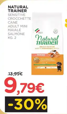 Arcaplanet Natural trainer sensitive crocchette cane adult mini maiale salmone offerta