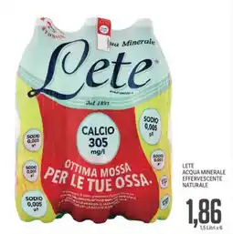 Supermercati Piccolo Lete acqua minerale effervescente naturale offerta