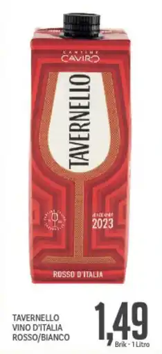 Supermercati Piccolo Tavernello vino d'italia rosso/bianco offerta