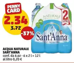 PENNY Acqua naturale SANT'ANNA offerta