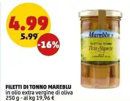 PENNY Filetti di tonno MAREBLU offerta