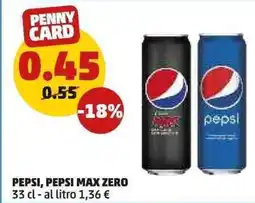 PENNY Pepsi, pepsi max zero offerta