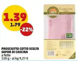 PENNY Prosciutto cotto scelto SAPOR DI CASCINA offerta