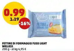 PENNY Fettine di formaggio fuso light WELLESS offerta