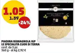 PENNY Piadina romagnola igp LE SPECIALITÀ CUOR DI TERRA offerta